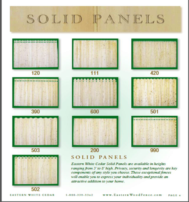 Solid wood panel – Branchburg, NJ - Eagle Fence Supply Inc
