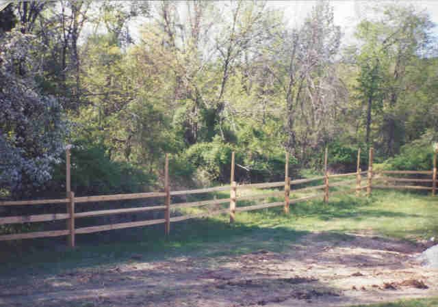 A newly built deer fence – Branchburg, NJ - Eagle Fence Supply Inc