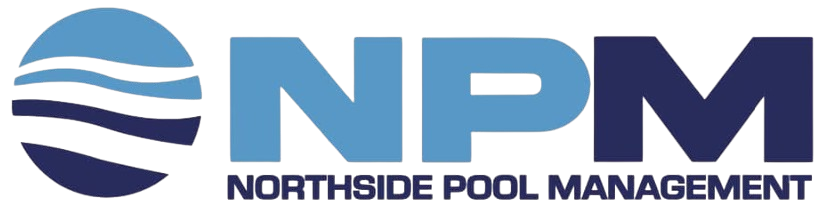 Northside Pool Management logo in blue with wave icon and text
