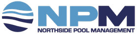Northside Pool Management logo in blue with wave icon and text