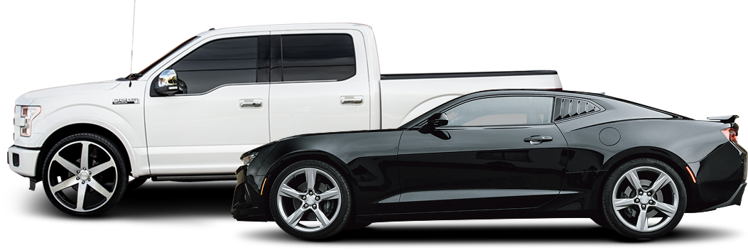 White and Black Cars | El Cajon Tire Pros