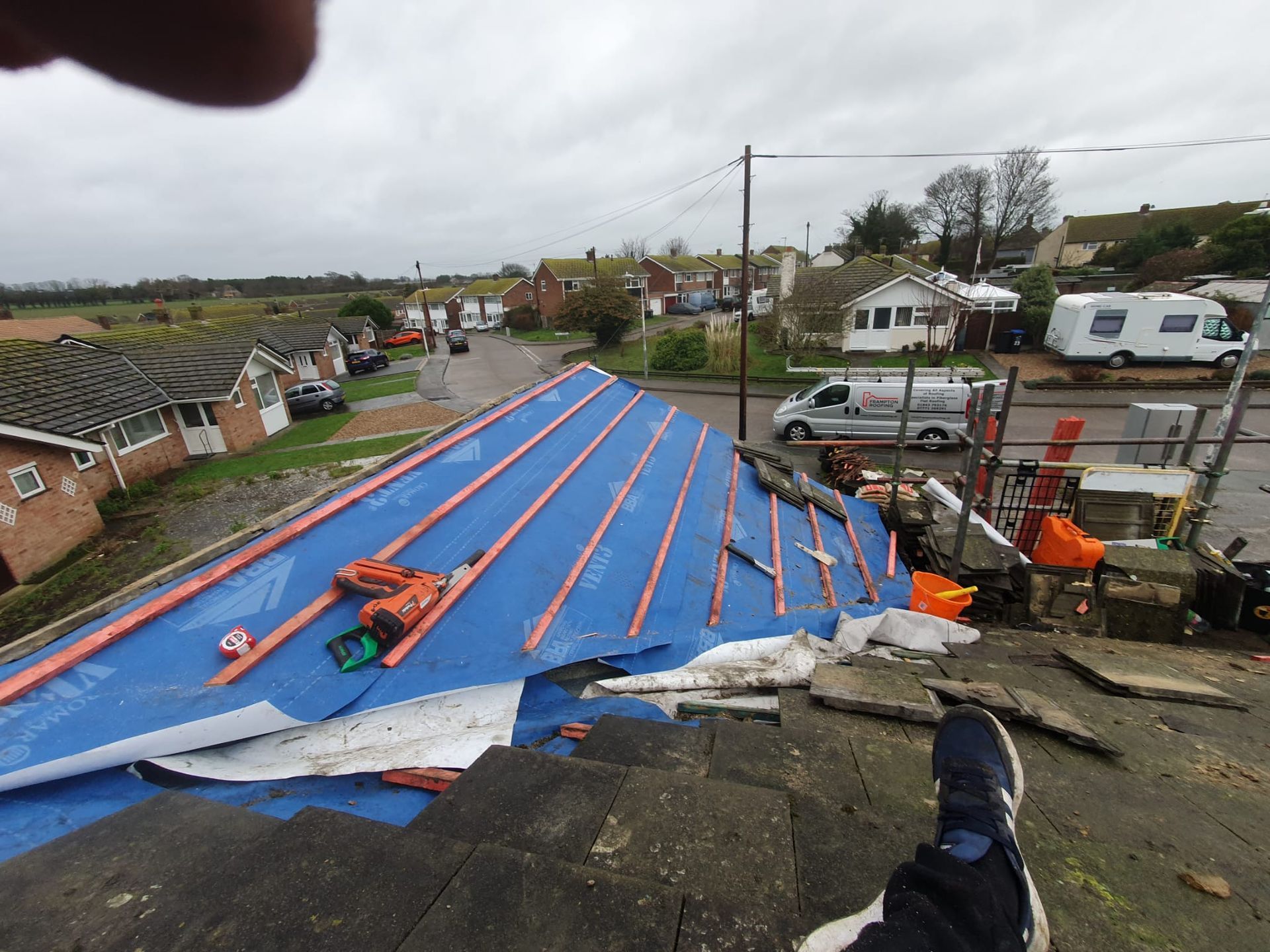 Battening a roof in Ramsgate