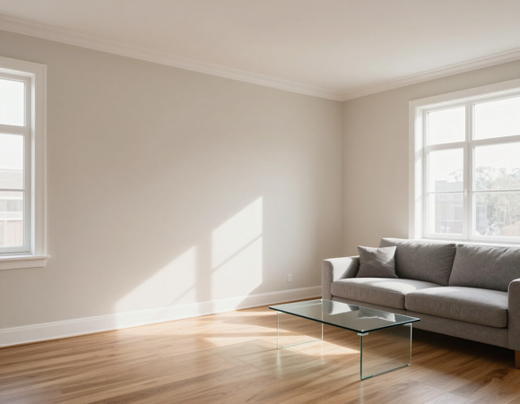 Freshly painted living room interior