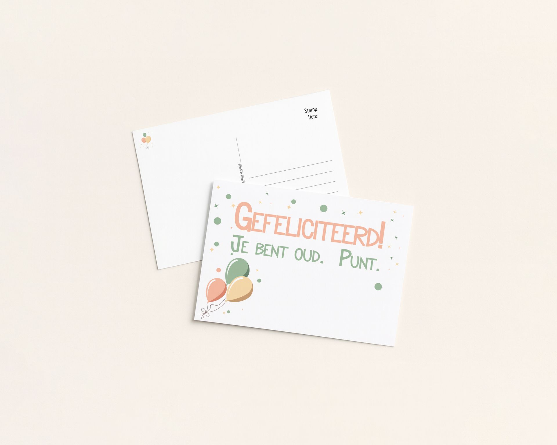 Birthday card with text