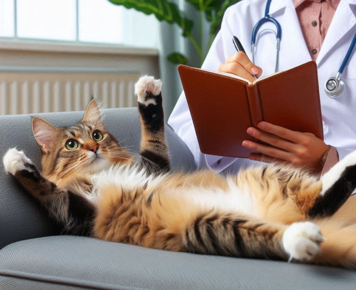 Katze liegt auf der Psychocouch und bekommt schnelle Hilfe von Dani der Katzenverhaltensberaterin