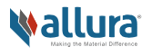 Allura logo in blue and red with the tagline “Making the Material Difference”