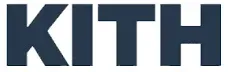 Dark blue “KITH” logo on a white background