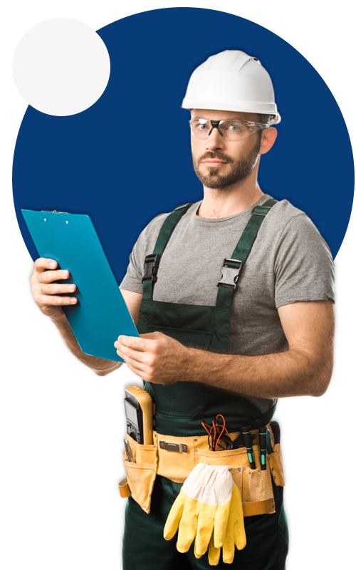 Electrician with Safety Hat
