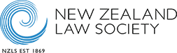 A logo for the new zealand law society