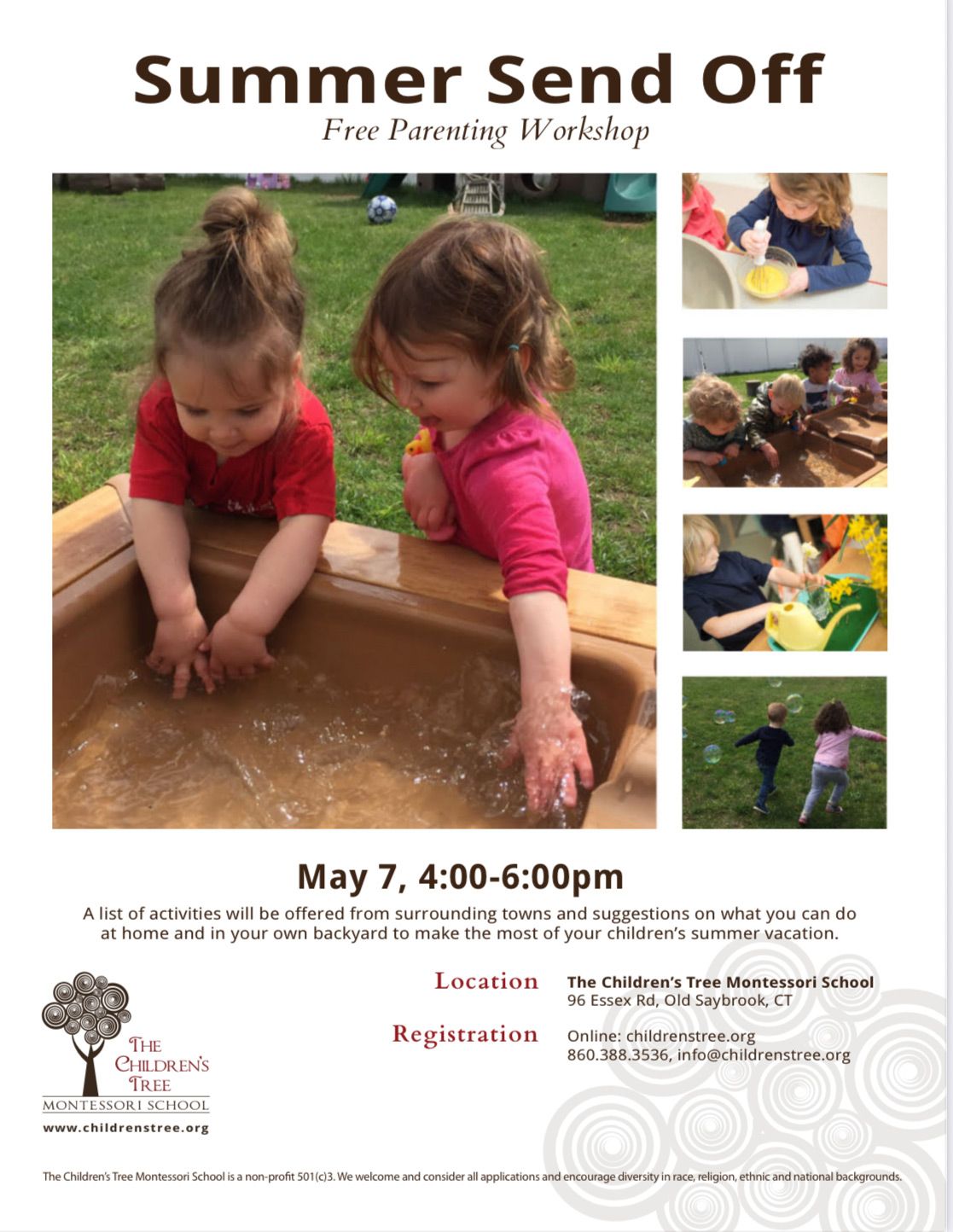 A poster for the Summer Send Off Workshop.