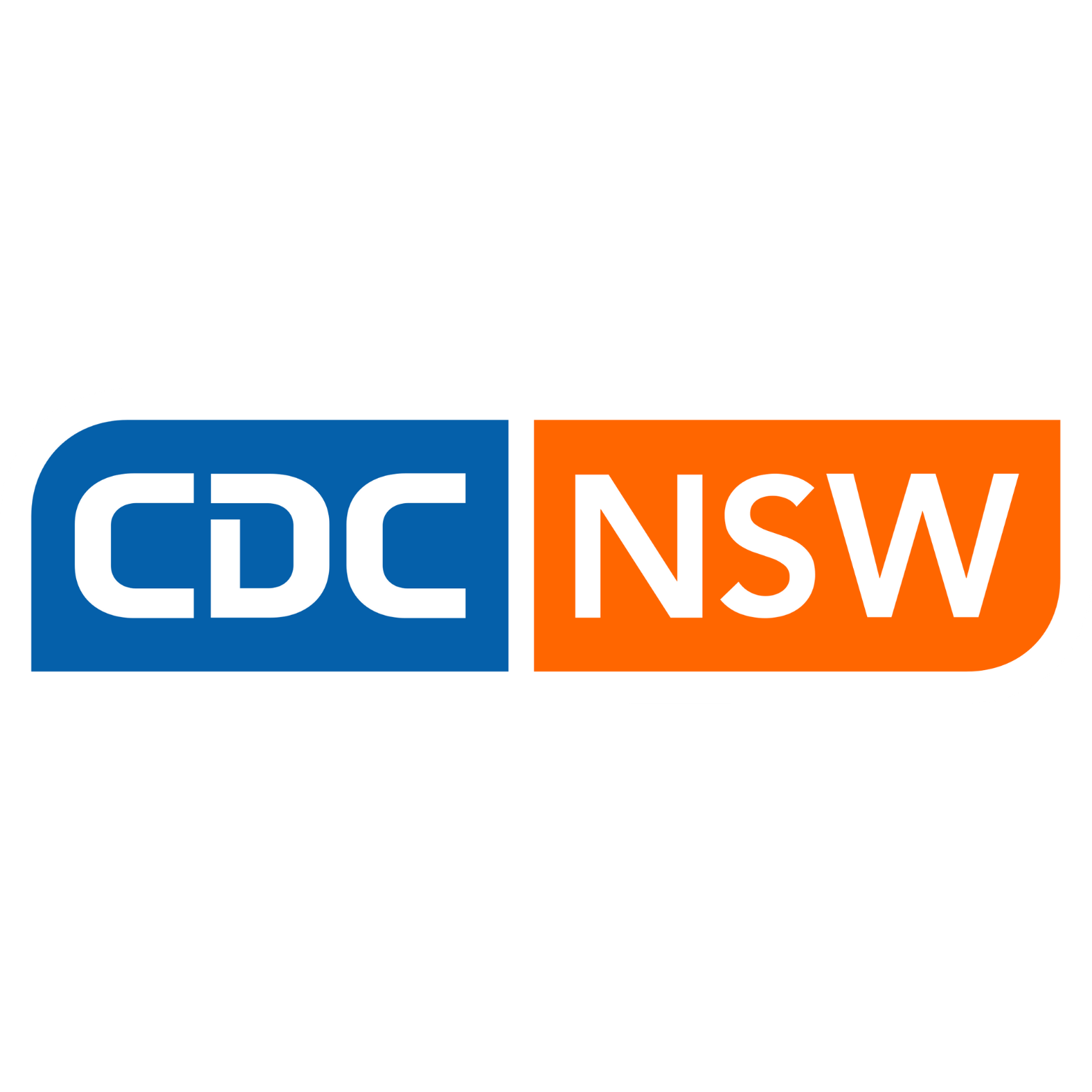 CDC NSW logo: Blue rectangle with