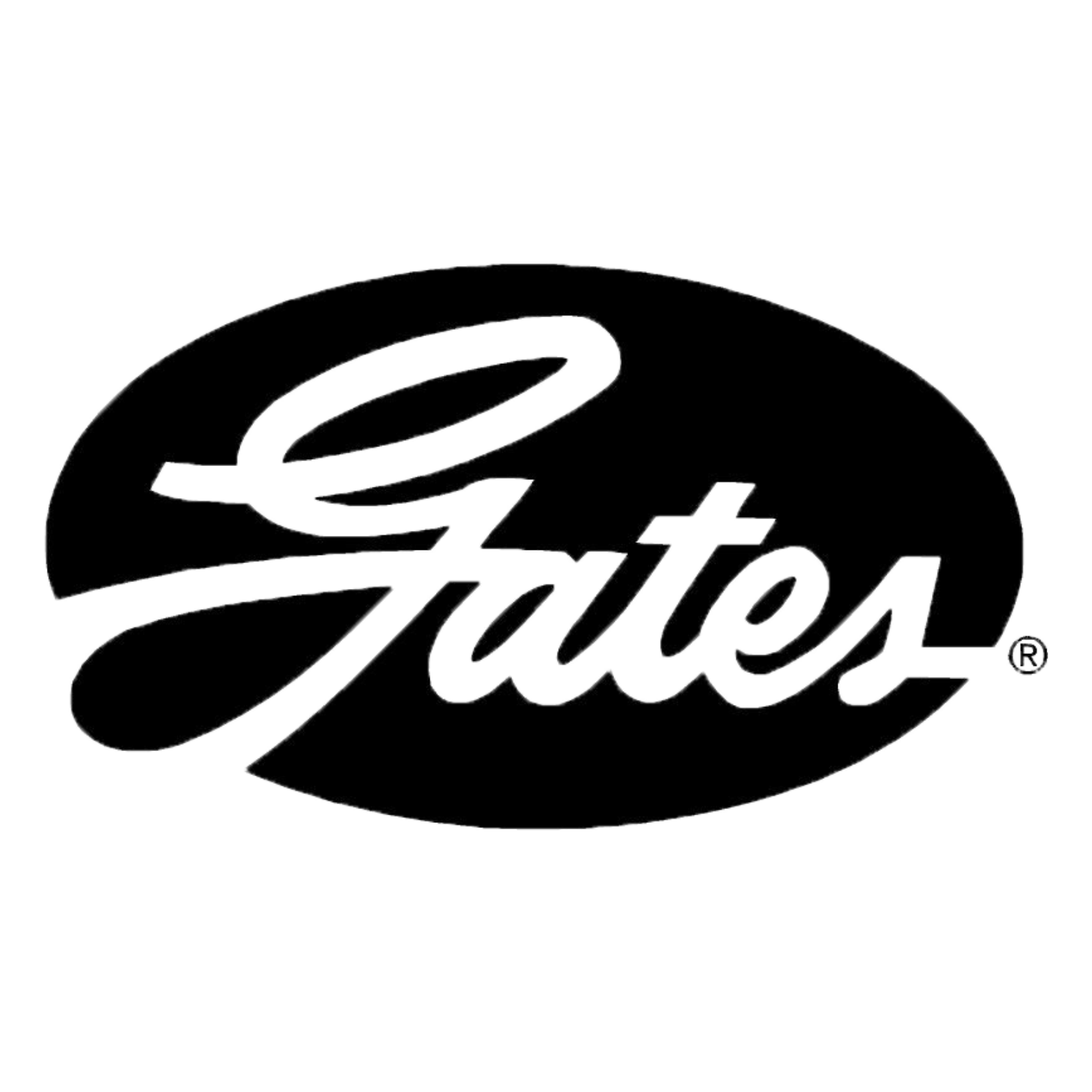 Gates logo: white script
