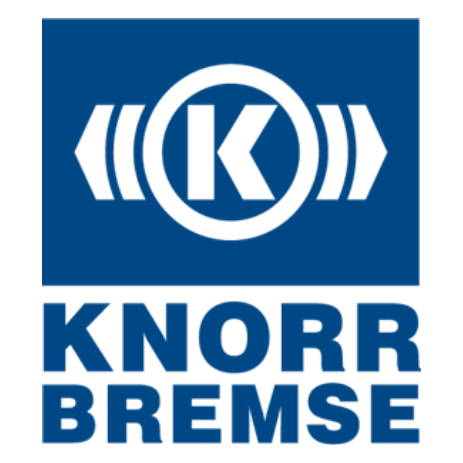 Knorr-Bremse logo: blue square with a white