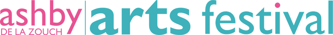 a logo for the ashby arts festival is shown