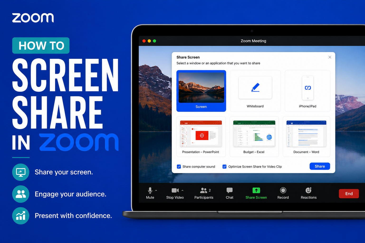How to screen share in Zoom