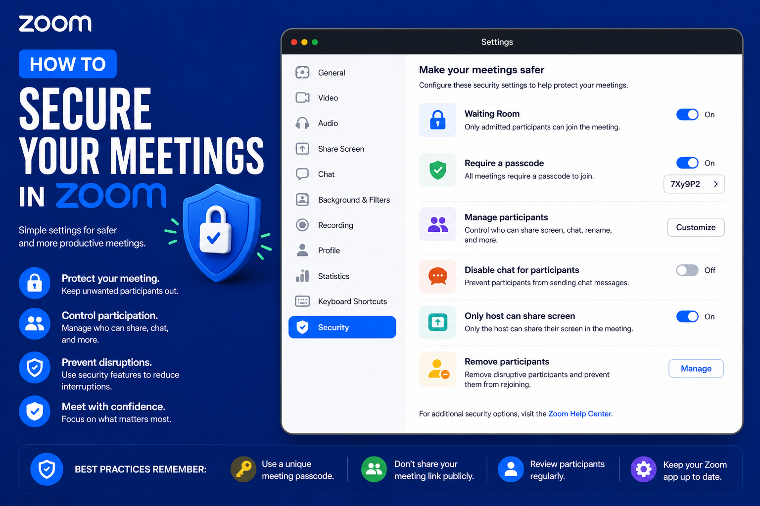 How to secure your meetings in Zoom