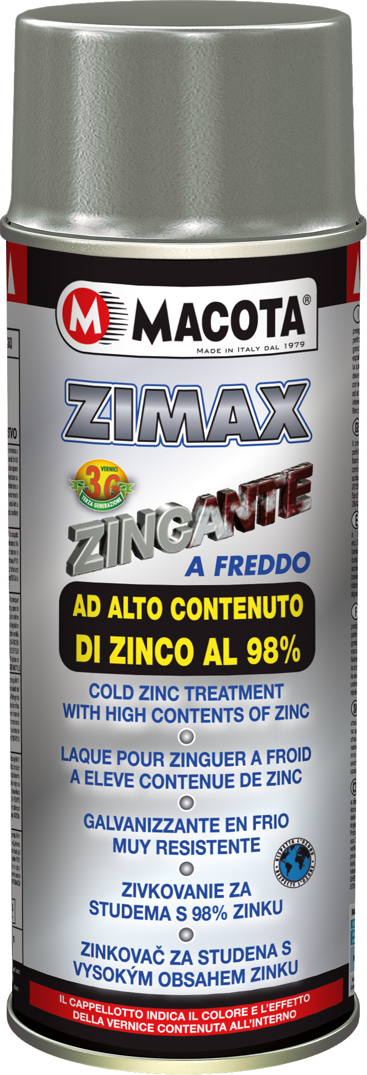 ZIMAX: Zincante a freddo, contenuto di zinco al 98%
