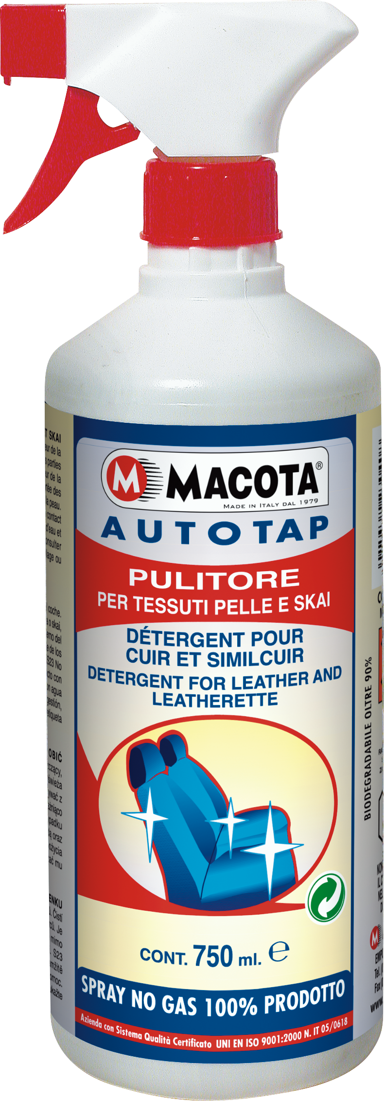 AUTO TAP: Pulitore per pelle e skay