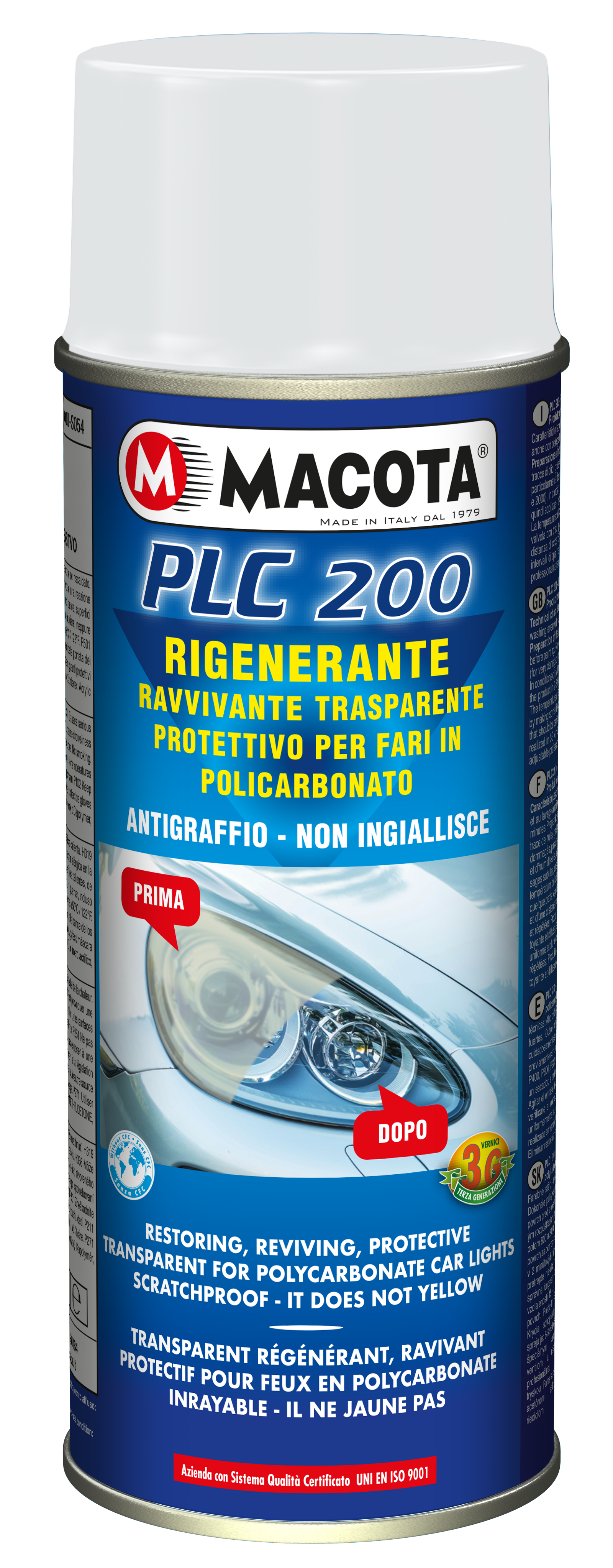 PLC200: Rigenerante e ravvivante per fari in policarbonato