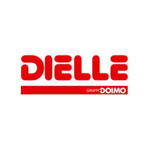 Logo DIELLE rosso con la scritta “Gruppo DOIMO” in piccolo sotto, su sfondo bianco.
