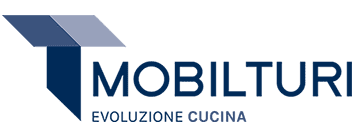 MobilTuri logo with blue geometric icon and “EVOLUZIONE CUCINA” text