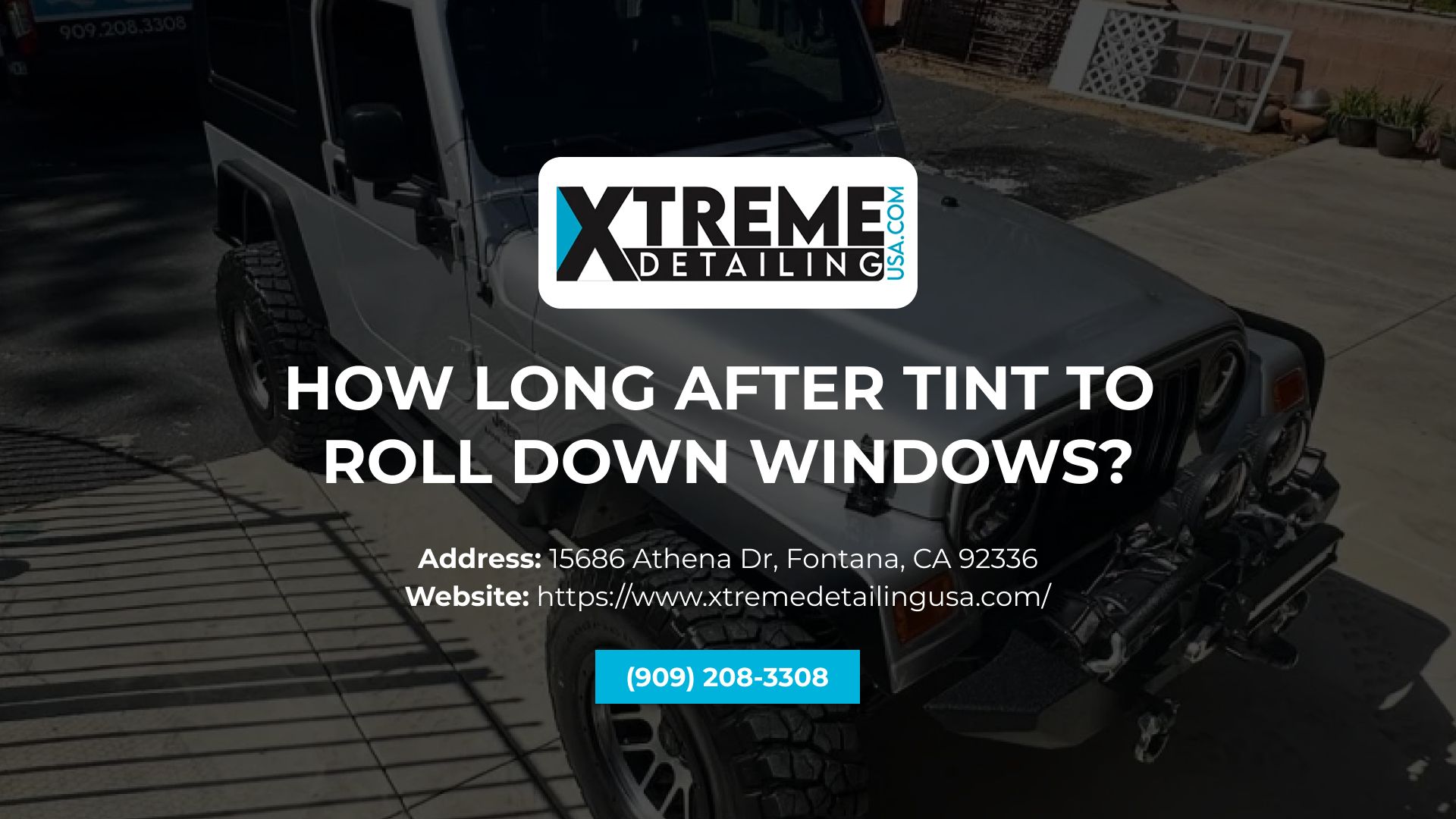 How Long After Tint To Roll Down Windows