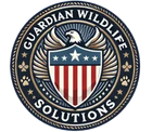 Guardian Wildlife Solutions logo: an American shield with eagle, wings, and text.