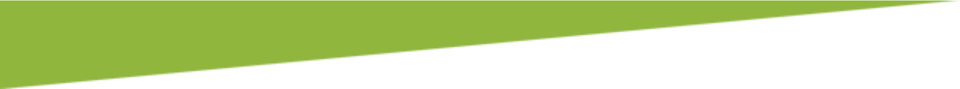 A close up of a green triangle on a white background.