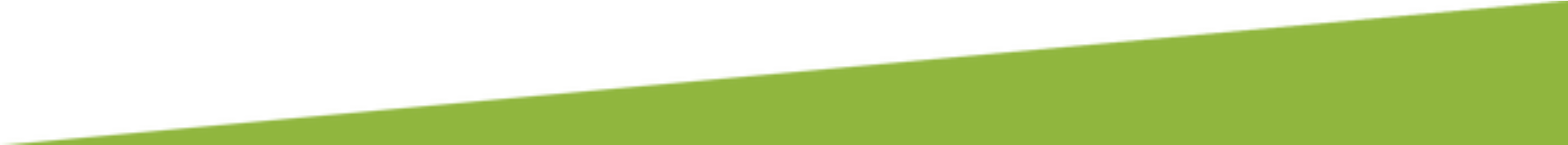 A close up of a green triangle on a white background.