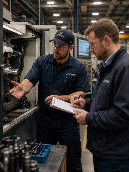 Machine Repair Quote with Locher Client