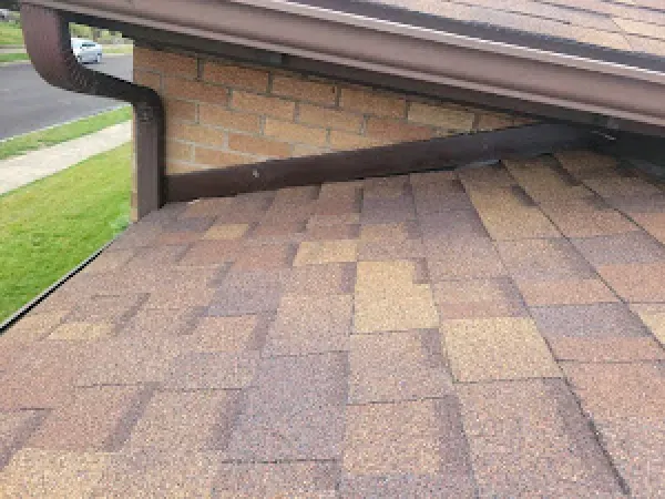 The after shot of a residential roof repair in Hamilton, OH by Haubner Construction