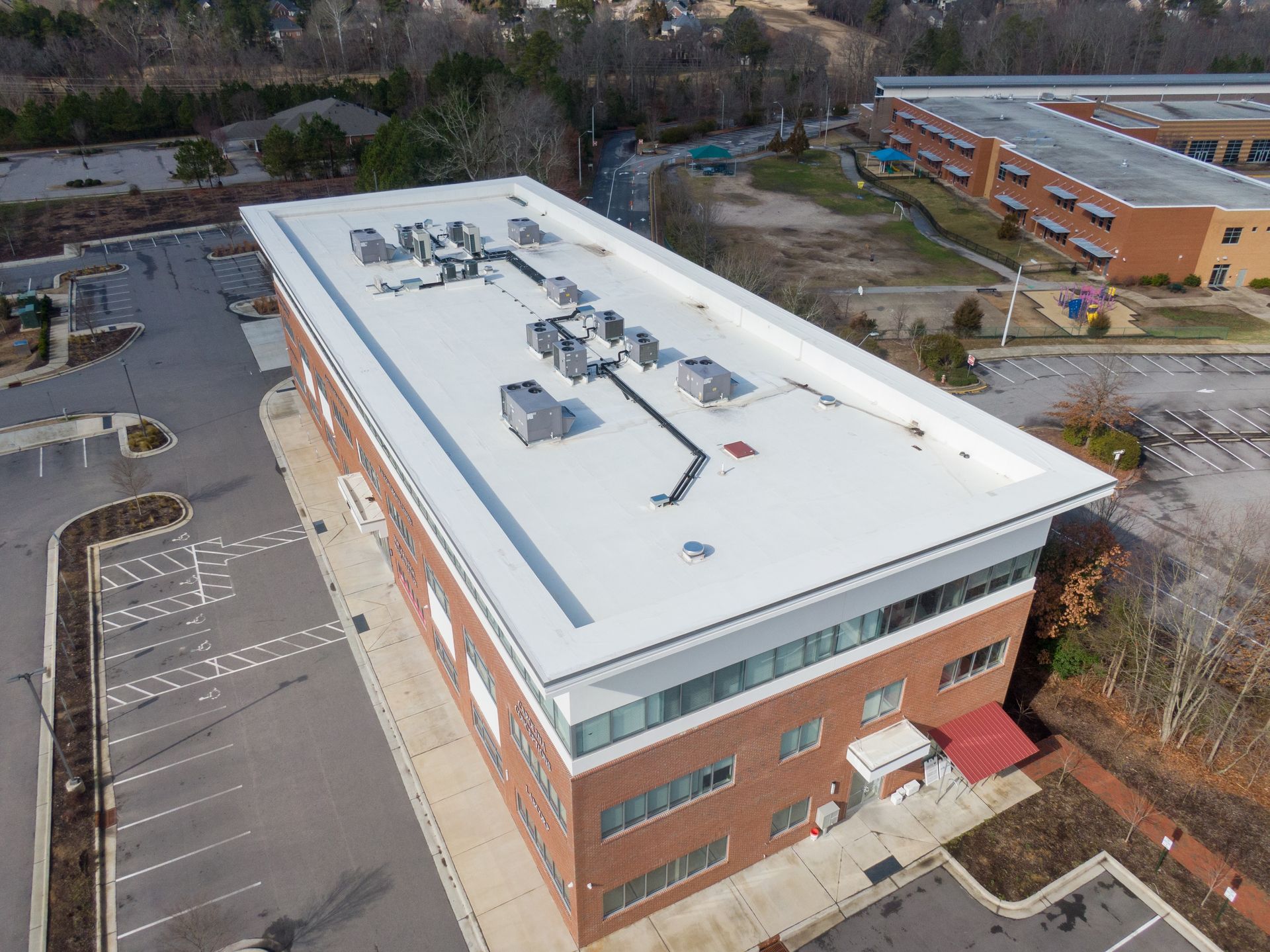 For commercial roof services in Greater Cincinnati, call Haubner Construction