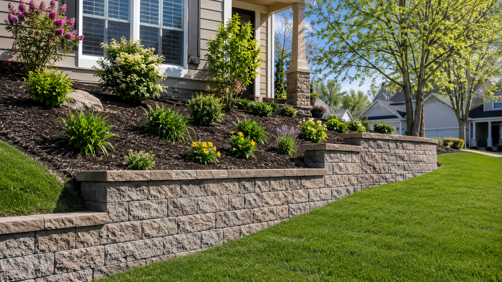 New Retaining Wall Installation in Janesville, WI