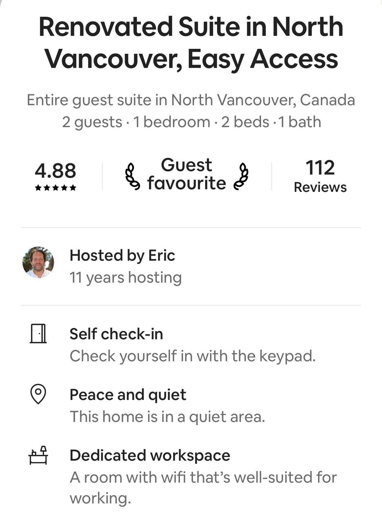Vancouver Vacation Rentals | Superhost | Guest Favourite
