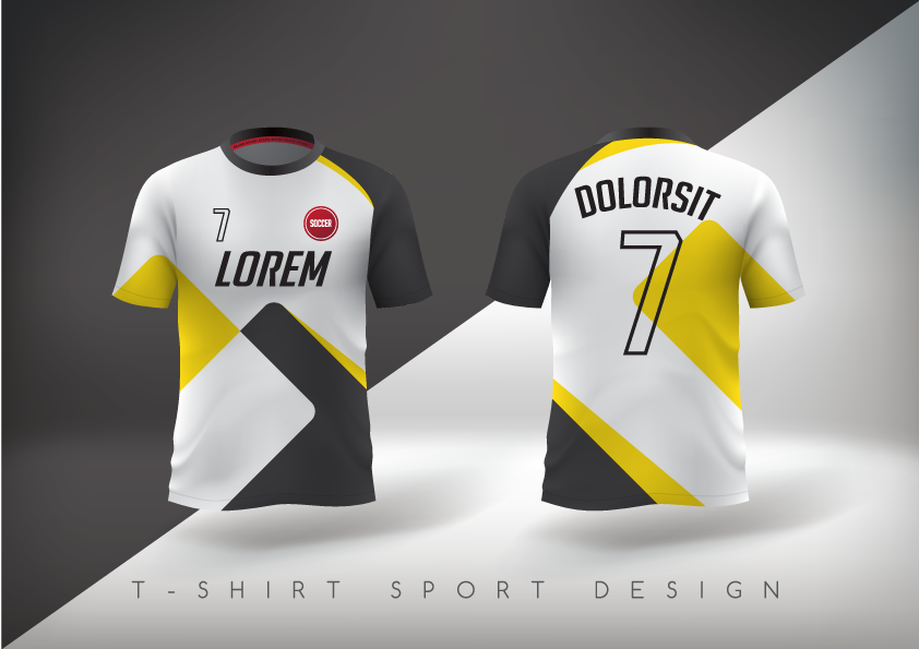 A black and yellow t-shirt with the number 7 on it
