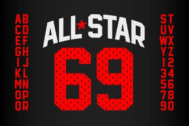 The word all star is on a black background