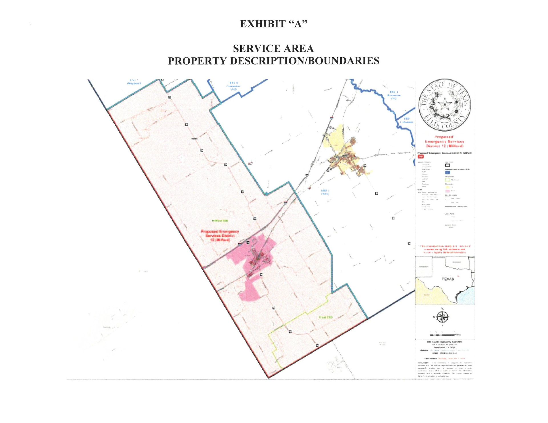 A map labeled