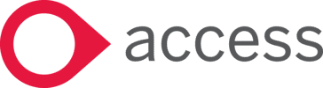 A red circle with a white arrow pointing to the word access.