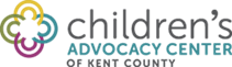 Logo for the Children's Advocacy Center of Kent County featuring a colorful, four-petaled flower icon.