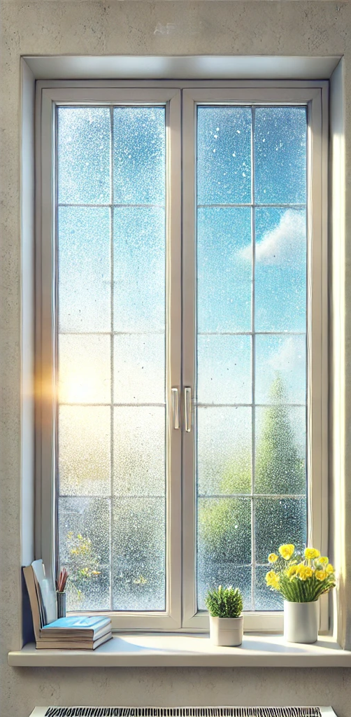 Fensterreinigung vorher verschmutzt