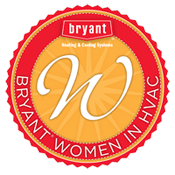 A logo for bryant women in hvac