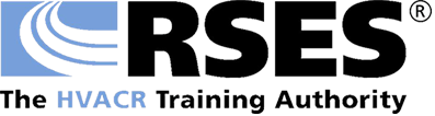 The logo for the hvacr training authority is blue and black.