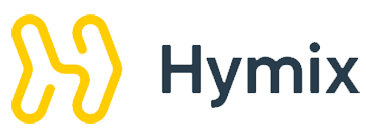 Hymix logo with a yellow stylized H icon and dark gray text