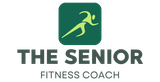 Logo reading “The Senior Fitness Coach” with a green square icon of a running figure