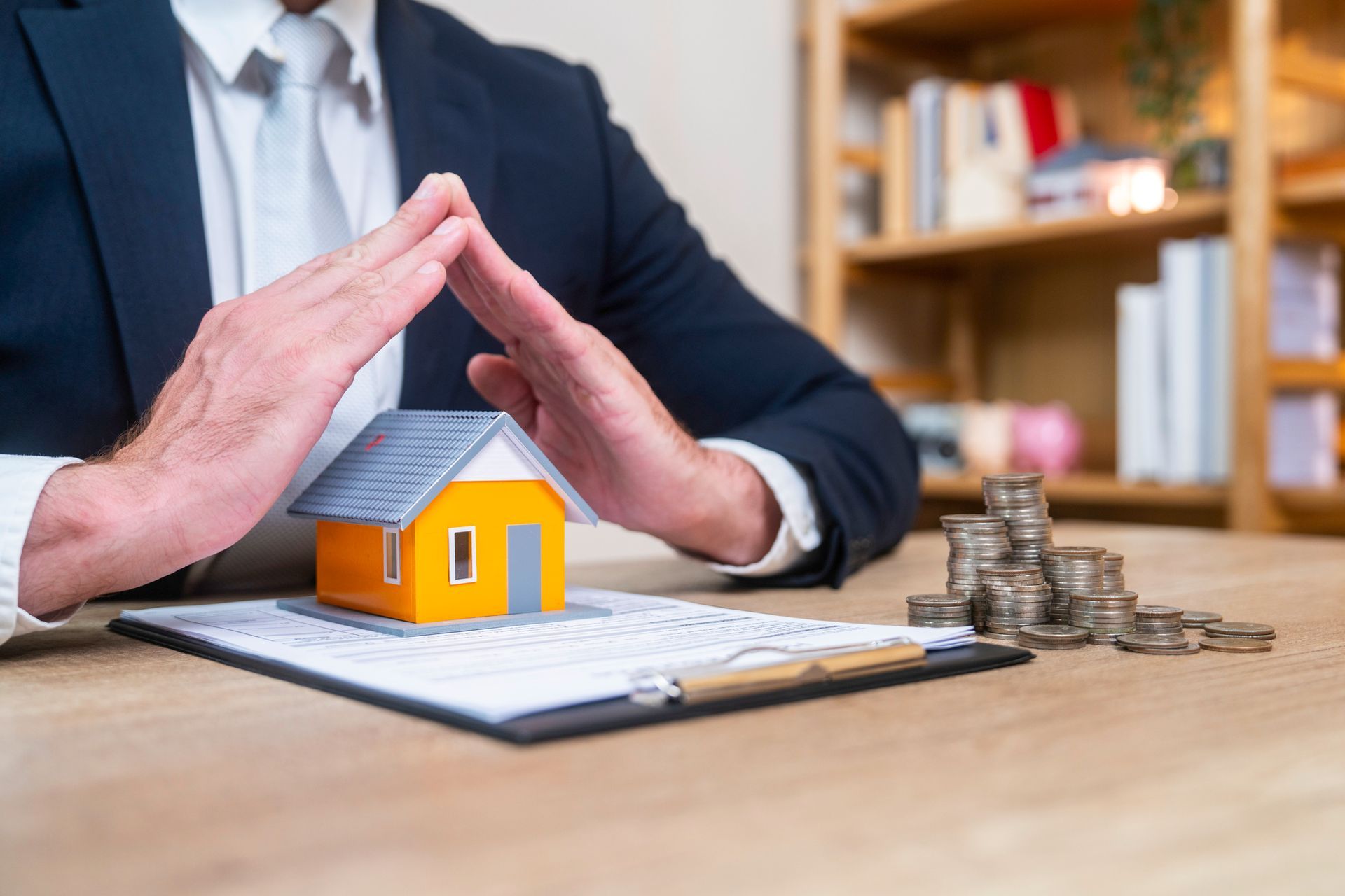 Contracting a home insurance agreement. Contracting a home insurance agreement.