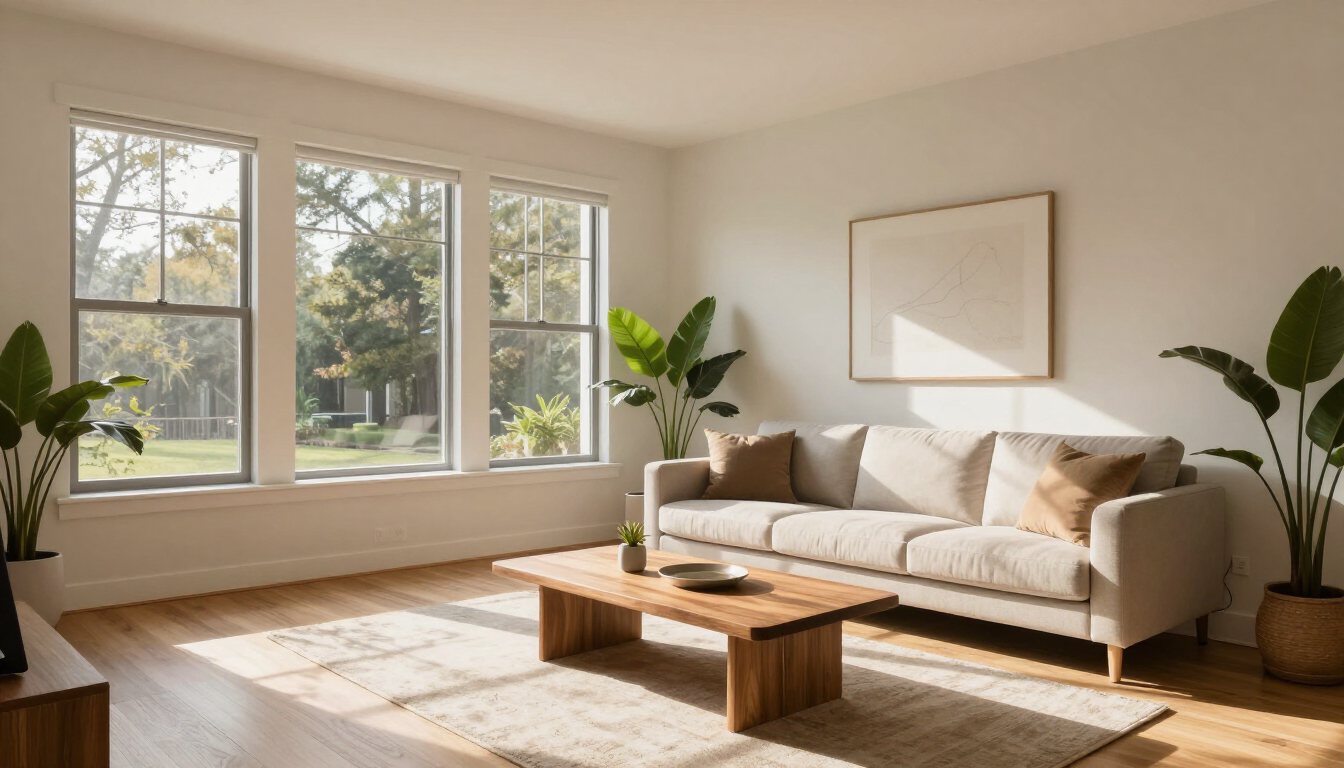 A bright, modern apartment interior in Valdosta, Georgia.