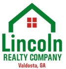 Lincoln Realty Company logo in green and red with house icon, Valdosta, GA