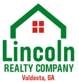 Lincoln Realty Company logo in green and red with house icon, Valdosta, GA
