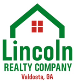 Lincoln Realty Company logo with green house roof, red window, and “Valdosta, GA” text