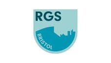 RGS Bristol logo: Light blue shield with